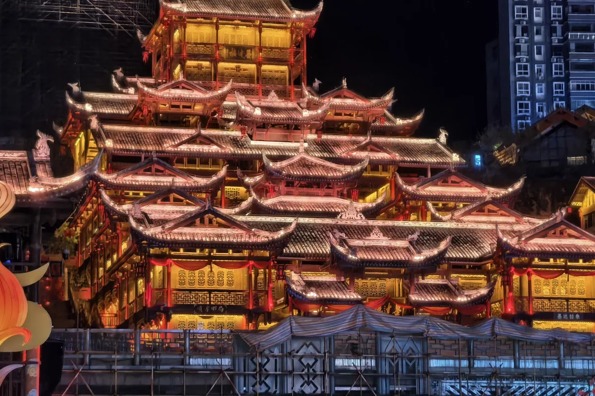 恩施女儿城夜景